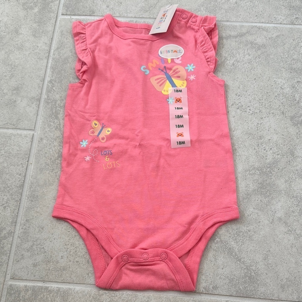 Pink Butterfly Kids One Piece